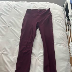 Fabletics Motion365 High Waisted Maroon Leggings